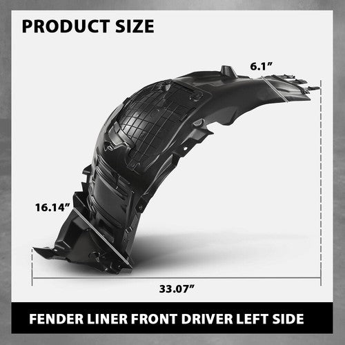 Solid Spare Fit For 2015-2021 Mercedes-Benz W205 C-Class Front Left Side Fender Liner