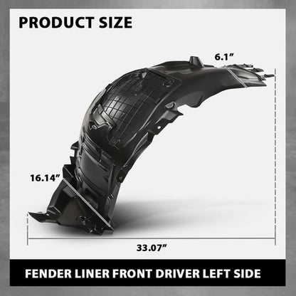Solid Spare Fit For 2015-2021 Mercedes-Benz W205 C-Class Front Left Side Fender Liner