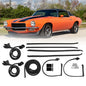 Solid Spare Rubber Black Fit For 1970-1981 Pontiac Firebird Window Outer Pressure Strip+Seal