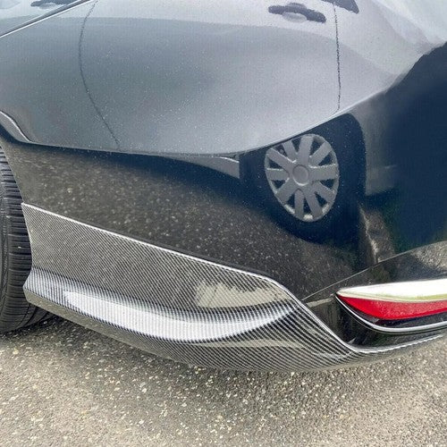 Solid Spare For 2016-2017 Accord Sedan 4DR CARBON Style Rear Bumper Lip Splitter Spoiler