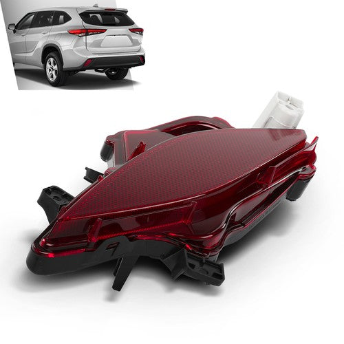 Solid Spare Rear Bumper Reflector Light Left Side Fit For 2020-2023 Toyota Highlander