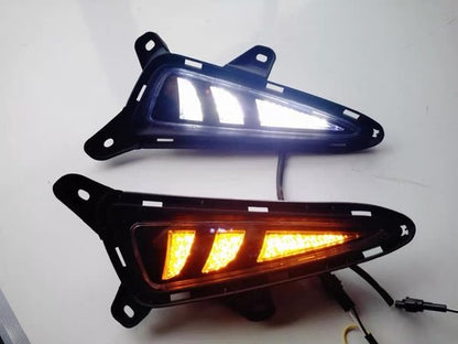 Pair LED Fog Lights DRL Turn Signal Light LH + RH For 2016-2019 Toyota CHR C-HR