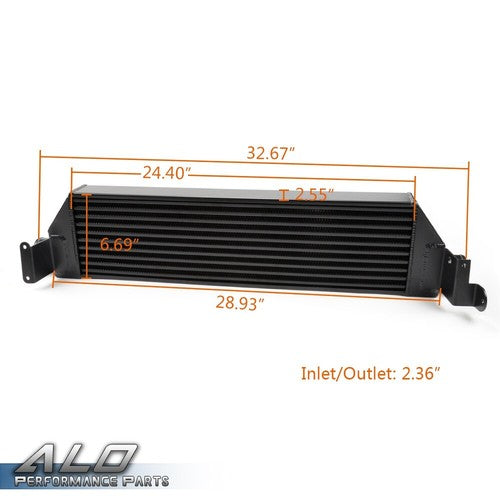 Solid Spare Intercooler Upgrade Kit + Silicone Hose Black Fit For Volkswagen Golf R GTI MK7