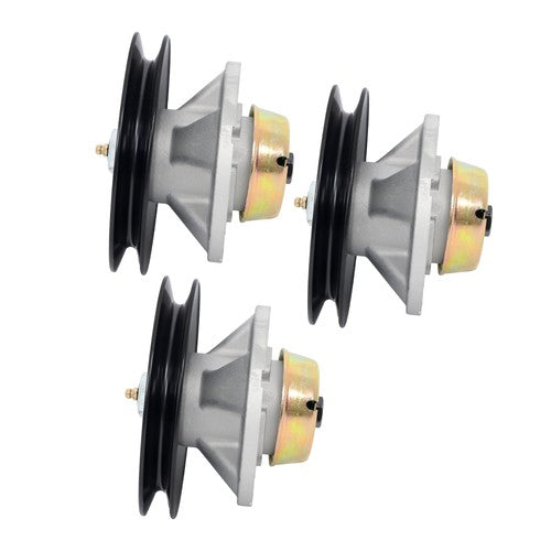Solid Spare AM121342 AM115720 AM116065 3x Spindle Assembly w/Pulley For John Deere AM115528