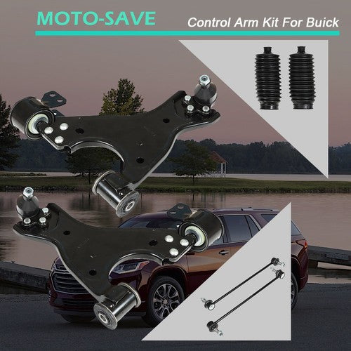 Solid Spare EV800572 Complete Front Suspension Kit Control Arms Ball Joints Tie Rod Ends
