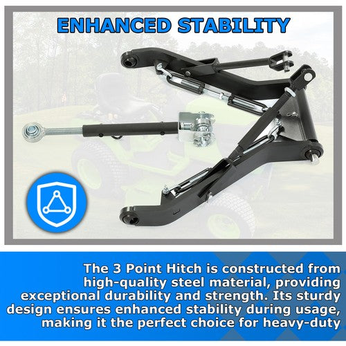 Solid Spare 3 Point Hitch Kit For Kubota BX23 BX25 BX25D B-Series Sub-Compact Tractor Models