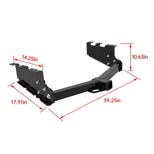 Solid Spare Class-3 Trailer Hitch Rear Bumper Tow Kit 2" For Silverado GMC Sierra 1500 14-19