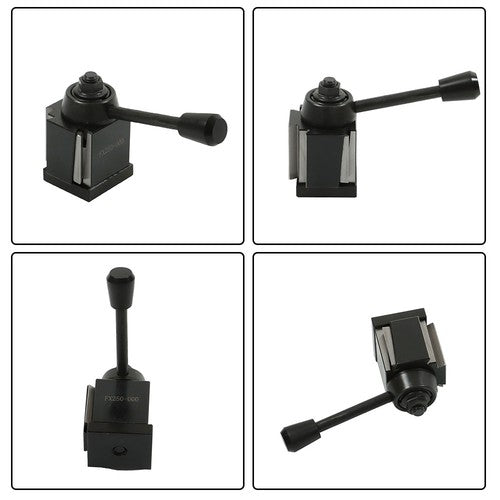Solid Spare 3Pcs Tool Post Wedge Type Quick Change Tool Post Swing Up To 8 Inch OXA 250-000