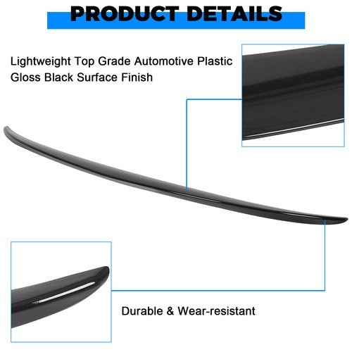 Solid Spare Glossy Trunk Spoiler Lip For Mercedes C-Class W205 15-2022 C300/C63/C43 AMG