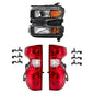 Solid Spare Left Headlight Halogen For Chevy Silverado 1500 2019-21 Tail Lights Left+Right