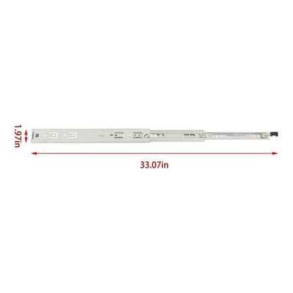 Solid Spare 1 Pair Locking Drawer Slides 18" Full Extension & Lock 150lbs Capacity