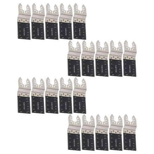 Solid Spare 20 Pcs 35-89mm Bi-Metal Oscillating Multi Tool Saw Blades Wood Metal Cut Cutter