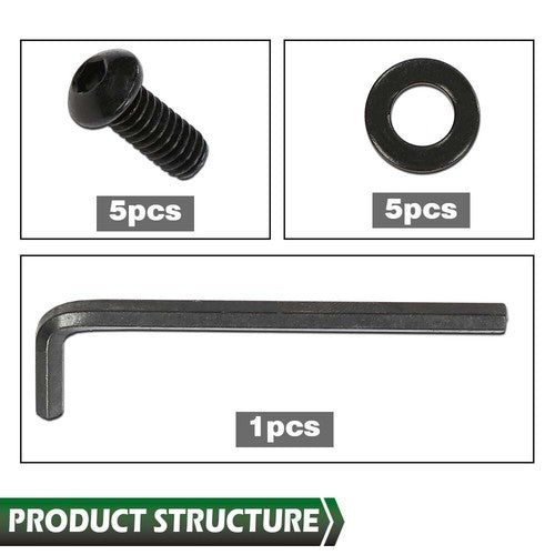 Solid Spare Fit For 99-19 Harley Derby Cover Black 10pcs Allen Screw Bolt Kit w/ Wrench