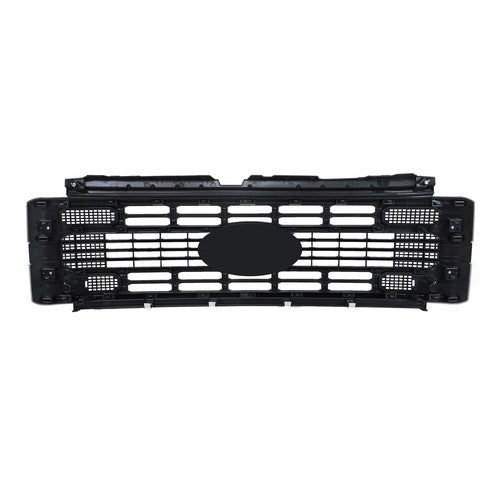 Solid Spare Fit For Ford F250 XL/XLT 2023 2024 Gloss Black Plastic Front Upper Grill Grille