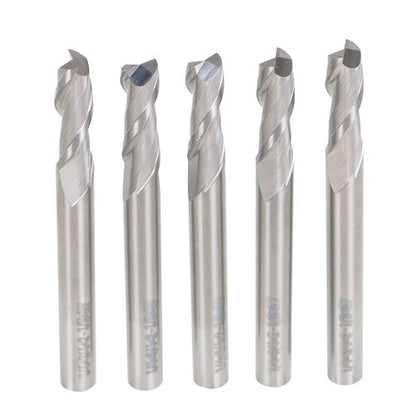 Solid Spare 5 PCS 1/4" 2 Flute New Carbide End Mill 3/4" LOC 2-1/2" Overall Length