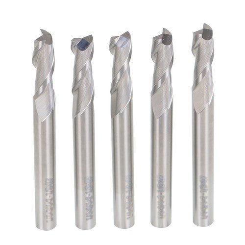 Solid Spare 5 PCS 1/4" 2 Flute New Carbide End Mill 3/4" LOC 2-1/2" Overall Length