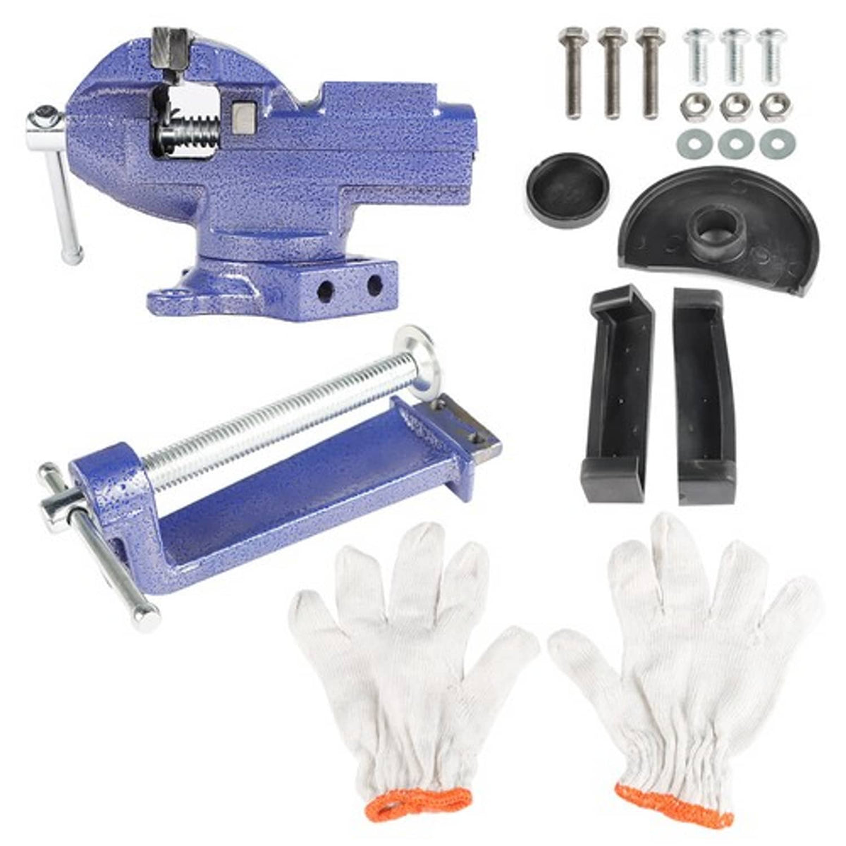 Solid Spare For Workbench 3.3" Multi-Functional Portable 360° Swivel Base 2-In-1 Bench Vise