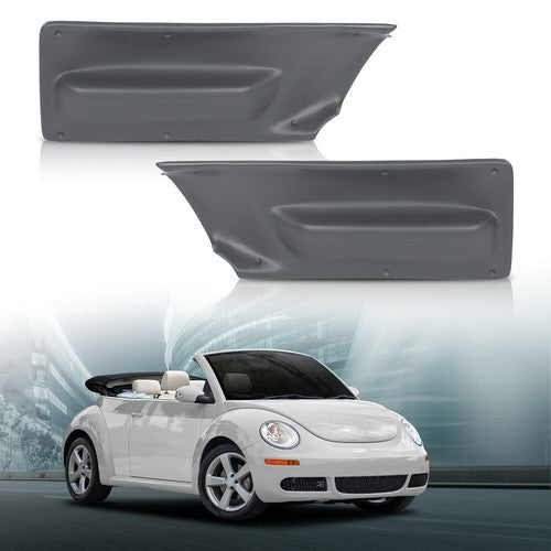 Solid Spare 2pcs Door Panel Insert Gray Fit For 2003-2010 Volkswagen New Beetle Convertible