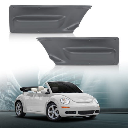 Solid Spare 2pcs Door Panel Insert Gray Fit For 2003-2010 Volkswagen New Beetle Convertible