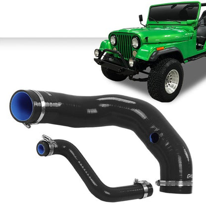 Solid Spare Fuel Hose Complete Kit Set Black Fit For 1970-1975 Jeep CJ5 CJ6 Base