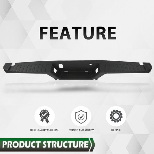 Solid Spare Rear Bumper Step Pad w/ Tow & Park Aid Sensor Holes Fit For 2015-2020 Ford F-150