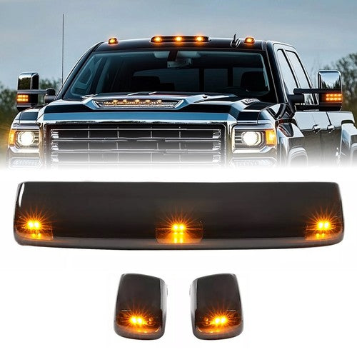 Solid Spare For Chevy Silverado GMC 2500HD 3500HD 2015-2019 Amber Cab Roof Marker LED Lights