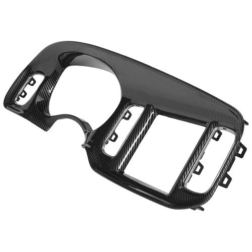 Solid Spare For 2011-2014 DODGE CHARGER INSTRUMENT PANEL RADIO DASH TRIM BEZEL CARBON STYLE