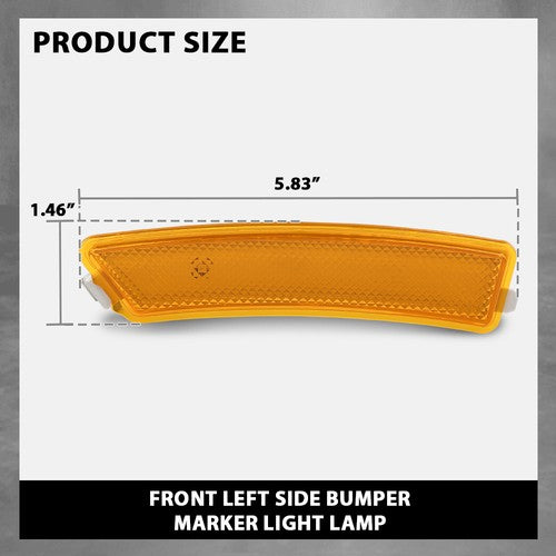 Solid Spare Front Bumper Reflector Side Marker Light Lamp Left Fit For 2013-2016 Lincoln MKZ