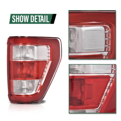 Solid Spare Fit For 2021-223 Ford F150 XL w/o Blind Spot TaiL Lights Brake Lamps Left+Right
