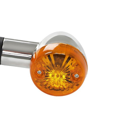 Solid Spare 2× Motorcycle Turn Signal Blinker Indicator for Honda Suzuki Yamaha Chrome