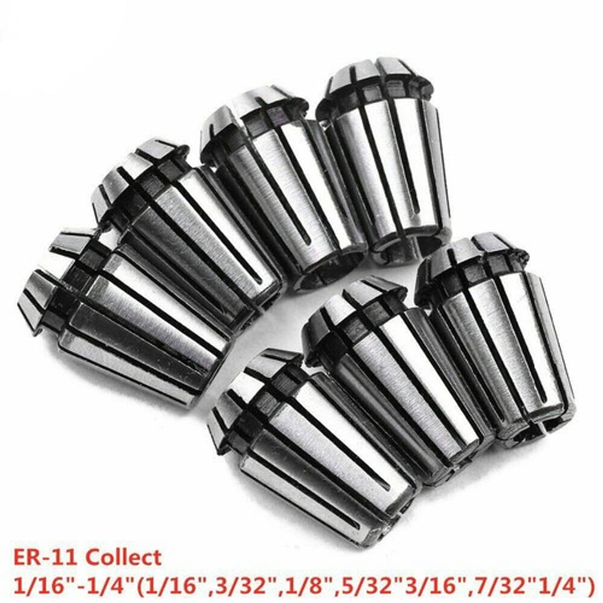 Solid Spare Spring Collet ER11 Set For CNC Milling Lathe Tool Engraving Machine 7Pcs