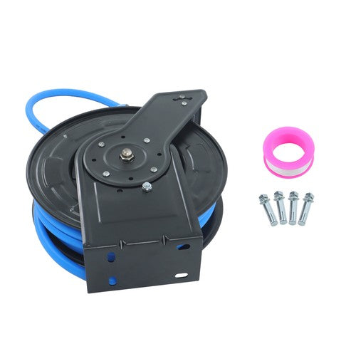Solid Spare 1/2" x 50' Max 300PSI Premium Rubber Hose, Heavy Duty Steel Air Hose Reel