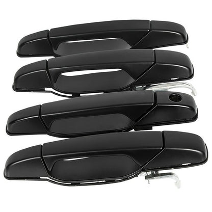 Solid Spare Front & Rear Set of 4 Door Handle Black For Chevy GMC Tahoe Yukon Sierra 2007-14