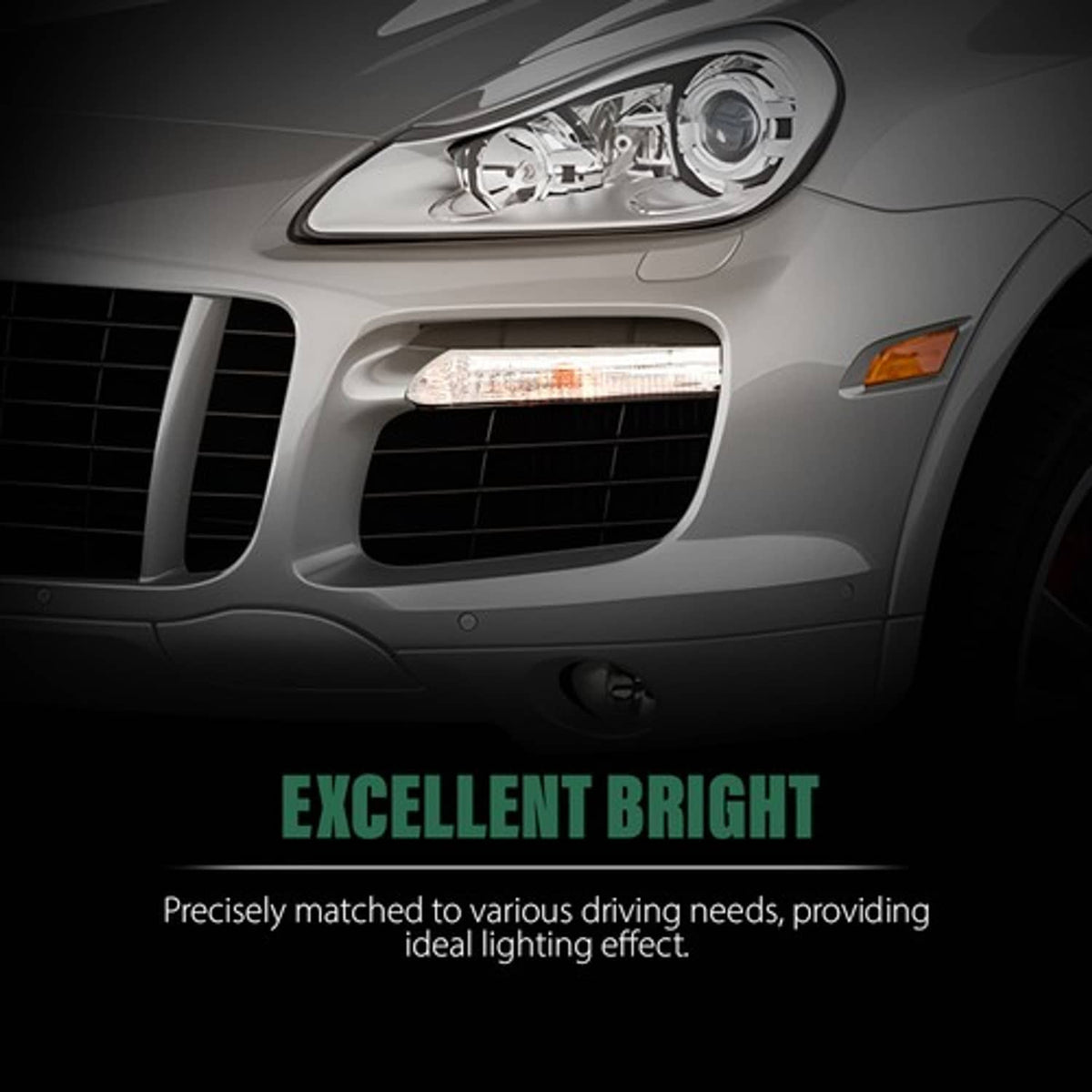 Solid Spare Fit For 2008-2010 Porsche Cayenne Front Bumper Turn Signal Light Left+Right