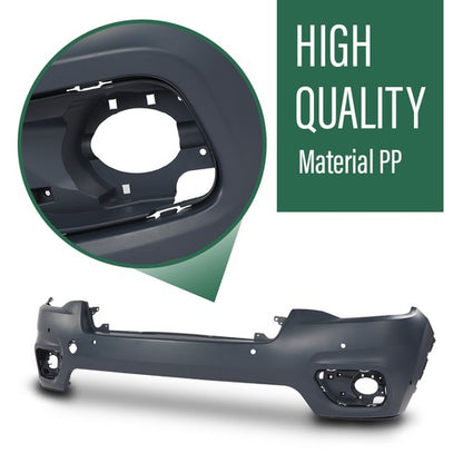 Solid Spare Fit For 19-23 Jeep Cherokee Front Upper Bumper Cover W/ Park Assist CH1014141