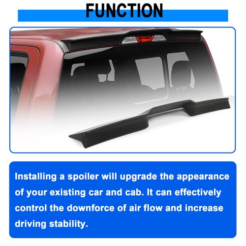 Solid Spare For 09-2014 Ford F-150 All Cab Size Matte Black Truck Cab Spoiler Replace 983379
