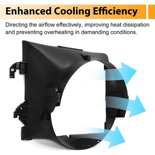 Solid Spare For Dodge Ram 1500 2500 3500 09-18 4.7L 5.7L Engine Cooling Radiator Fan Shroud