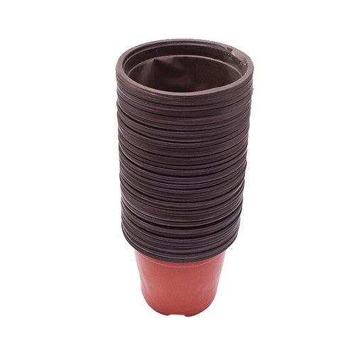 Solid Spare 13×11×9CM Brick Red Round Plastic Plant Pots Flowerpot Nursery Pot