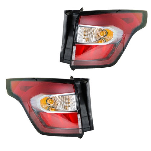 Solid Spare For 2017-2019 Ford Escape Kuga 2pcs Left+Right Red Rear Tail Light Brake Lamp