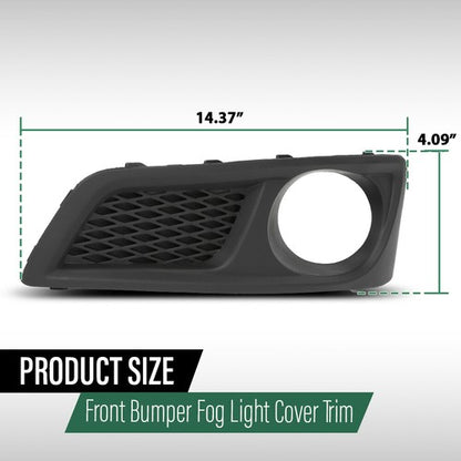 Solid Spare Front Bumper Fog Light Bezel Lamp Trim Fit For 10-12 Subaru Legacy Left+Right