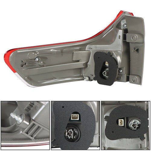 Solid Spare Right Passenger Side Tail Light Fit ForToyota Sienna 2011-2014 New Chrome Red