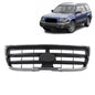 Solid Spare Front Bumper Upper Grille Chrome Shell w/ Insert For Subaru Forester 2003-2005