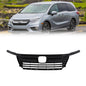 Solid Spare For Honda Odyssey 2018 2019 2020 Gloss Black Plastic Front Bumper Grille New