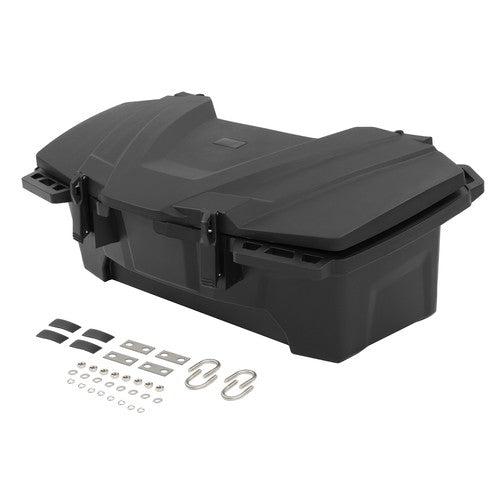 Solid Spare Rear Rack Storage Trunk Box Cargo Box For Yamaha Kawasaki Honda w/ 0.75"-1" Tube