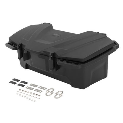 Solid Spare Rear Rack Storage Trunk Box Cargo Box For Yamaha Kawasaki Honda w/ 0.75"-1" Tube