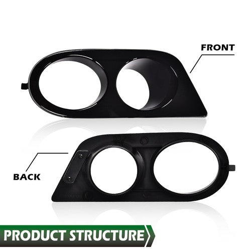 Solid Spare Fit For 2001-2006 BMW E46 M3 2-Door Fog Light Covers Bezel Trim Left+Right
