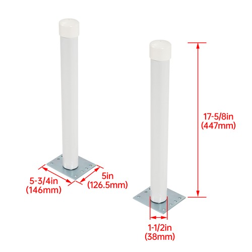 Solid Spare 2pcs 22” Steel Boat Trailer Post Guide For Pontoon Ski Fishing Boat or Sailboat