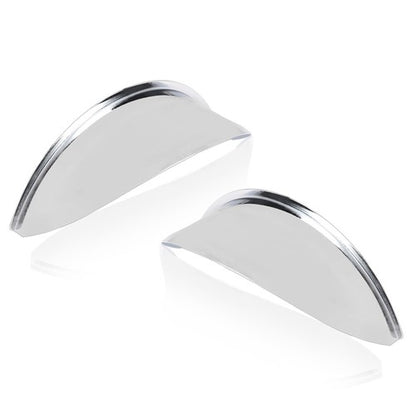 Solid Spare 1 Pair Headlight Headlamp Visors 7" Chrome Shields Trim Cover Caps LH+RH Side