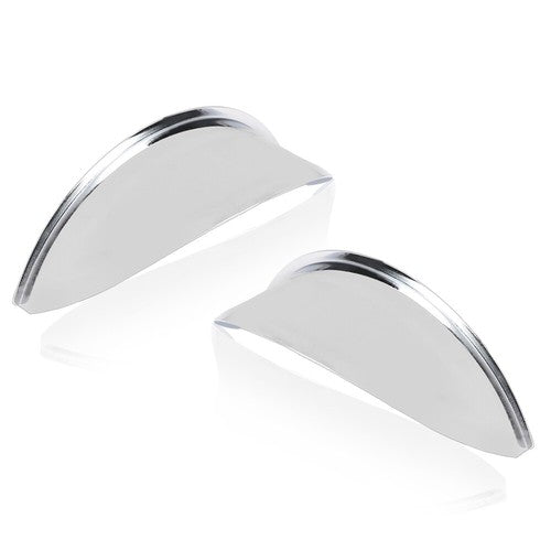 Solid Spare 1 Pair Headlight Headlamp Visors 7" Chrome Shields Trim Cover Caps LH+RH Side