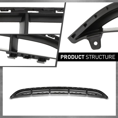 Solid Spare Front Bumper Cover Lower Center Grille Insert Fit For 2010-2015 Audi Q7 S-Line